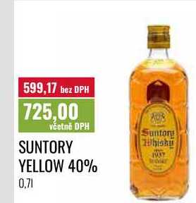 SUNTORY YELLOW 40% 0,7l