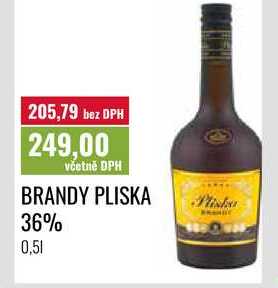 BRANDY PLISKA 36% 0,5l