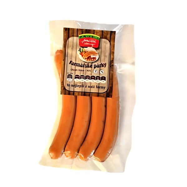 Farmářské uzeniny Farmářské párky (90% masa)