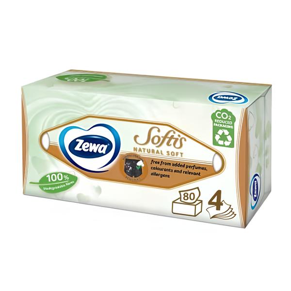 Zewa Softis Natural Soft kapesníky 4vrstvé
