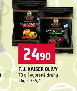 F. J. KAISER OLIVY 70 g vybrané druhy 