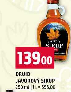 DRUID JAVOROVÝ SIRUP 250 ml
