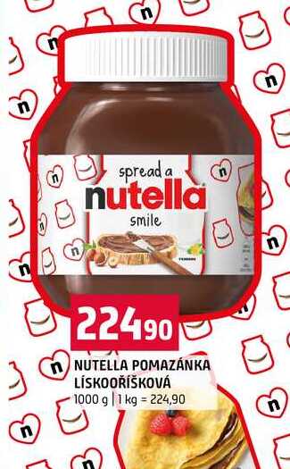 NUTELLA POMAZÁNKA LÍSKOOŘÍŠKOVÁ 1000 g 