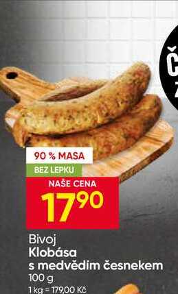 Klobása s medvědím česnekem 100 g