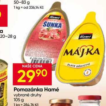 Hamé Pomazánka vybrané druhy 105 g 