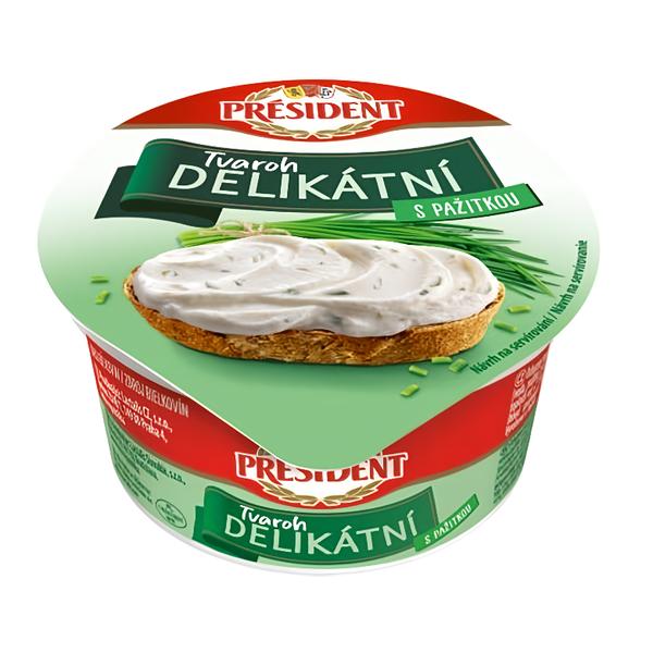 Président Delikátní Tvaroh Pažitka
