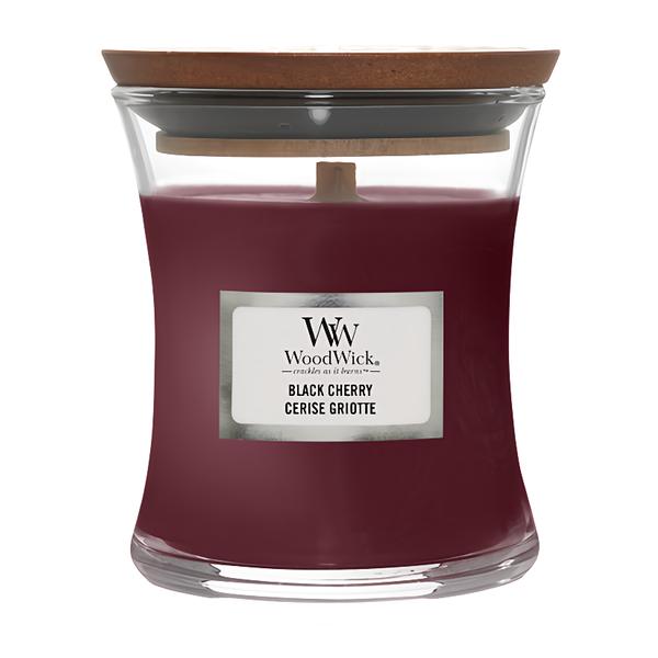 Wood Wick Mini svíčka ve tvaru přesýpacích hodin Black Cherry