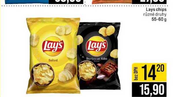 Lays chips různé druhy 55-60 g