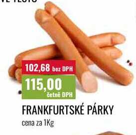 FRANKFURTSKÉ PÁRKY cena za 1Kg 