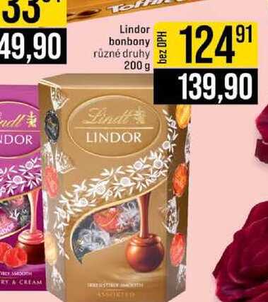 Lindor bonbony různé druhy 200 g