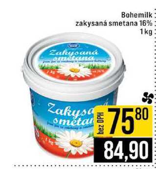 Bohemilk zakysaná smetana 16% Zakysaná ometana 1kg
