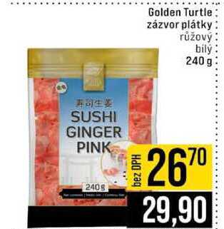 Golden Turtle zázvor plátky růžový bily 240 g