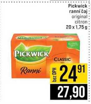 Pickwick ranní čaj original citron 20 x 1,75 g