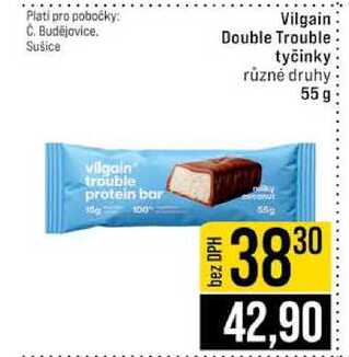 Vilgain Double Trouble tyčinky různé druhy 55 g 