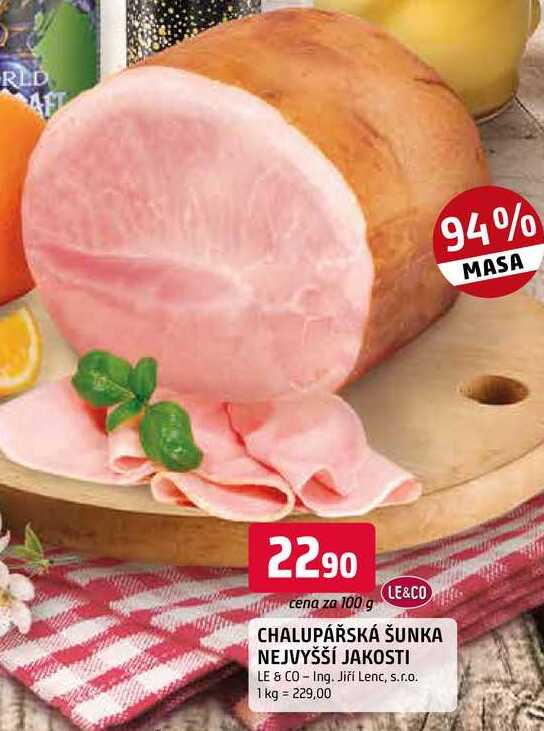 LE&CO CHALUPÁŘSKÁ ŠUNKA 100g