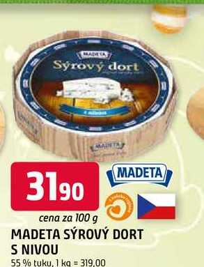 MADETA SÝROVÝ DORT S NIVOU 55% tuku, 100g