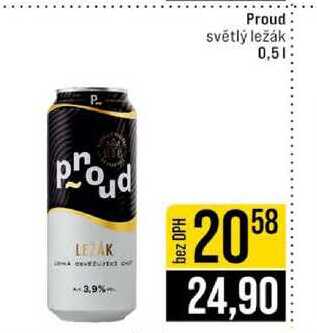 Proud světlý ležák 0,5l