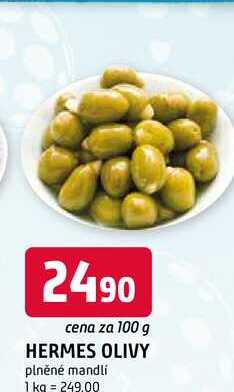 HERMES OLIVY plněné mandlí 100 g