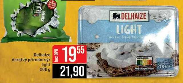 Delhaize čerstvý přírodní sýr light 200 g 