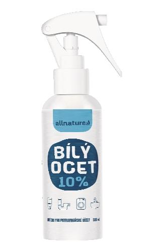 Allnature Bílý ocet 10%, 500 ml