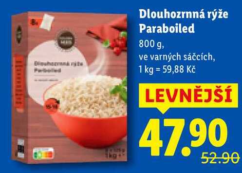 Dlouhozrnná rýže Paraboiled, 800 g