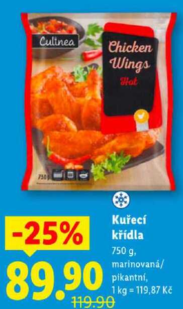 Kuřecí křídla, 750 g