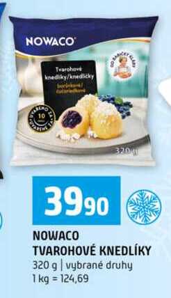 NOWACO TVAROHOVÉ KNEDLÍKY 320 g vybrané druhy