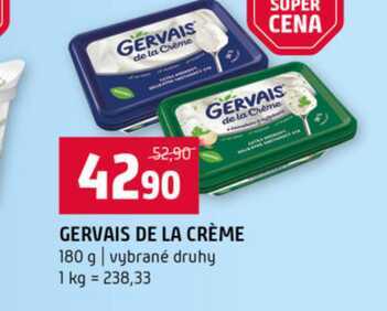 GERVAIS DE LA CRÈME 180 g vybrané druhy   