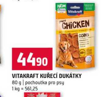 VITAKRAFT KUŘECÍ DUKÁTKY 80 g pochoutka pro psy  