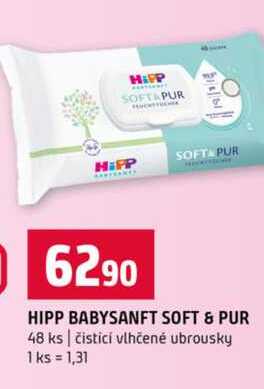 HIPP BABYSANFT SOFT & PUR 48 ks čisticí vlhčené ubrousky  