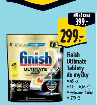   Finish Ultimate Tablety do myčky  45 ks 