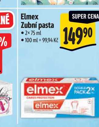  Elmex Zubní pasta 2x75 ml