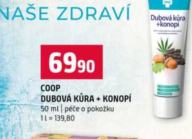 COOP DUBOVÁ KŮRA + KONOPÍ 50 ml péče o pokožku 