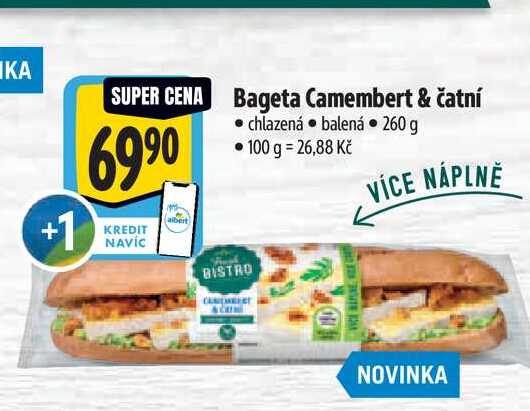   Bageta Camembert & čatní  260 g