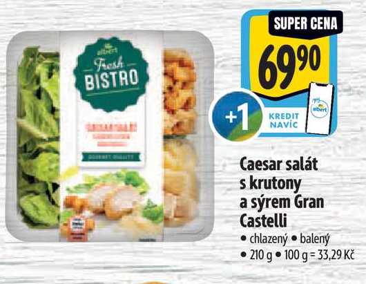  Caesar salát s krutony a sýrem Gran Castelli 210 g