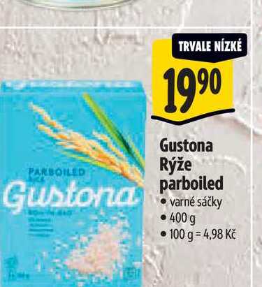   Gustona Rýže parboiled varné sáčky 400 g 