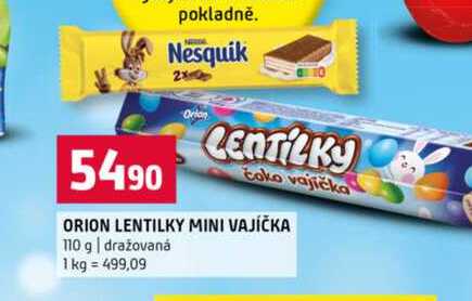 ORION LENTILKY MINI VAJÍČKA 110 g dražovaná 
