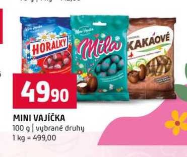MINI VAJÍČKA 100 g vybrané druhy 