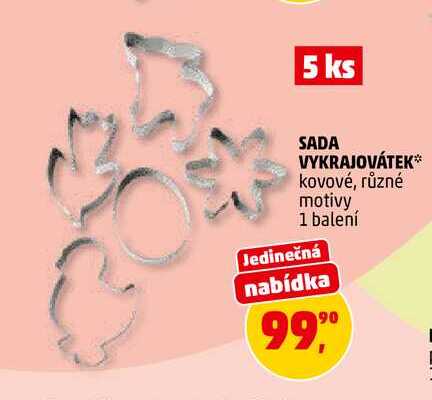 SADA VYKRAJOVÁTEK, 1 balení 