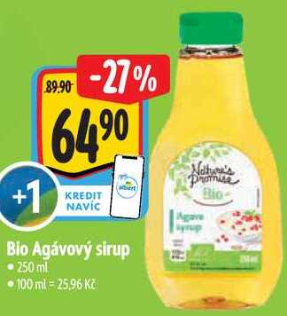 Bio Agávový sirup, 250 ml 