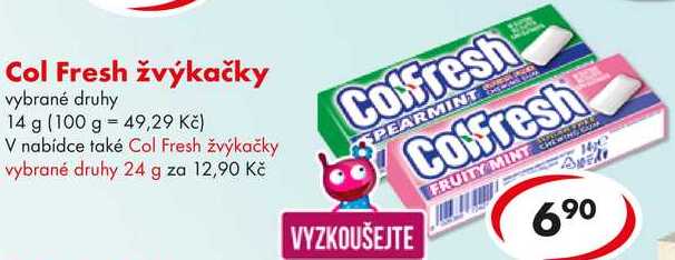 Col Fresh žvýkačky, 14 g