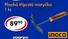 Plochá tříprstá motyčka 