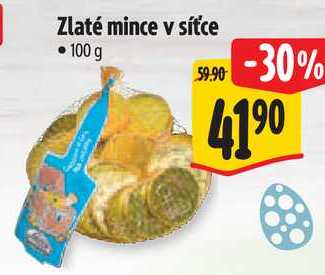 Zlaté mince v síťce, 100 g