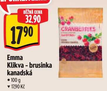 Emma Klikva - brusinka kanadská, 100 g