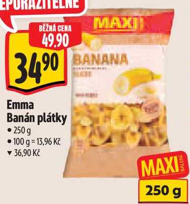Emma Banán plátky, 250 g