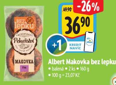 Albert Makovka bez lepku, 160 g