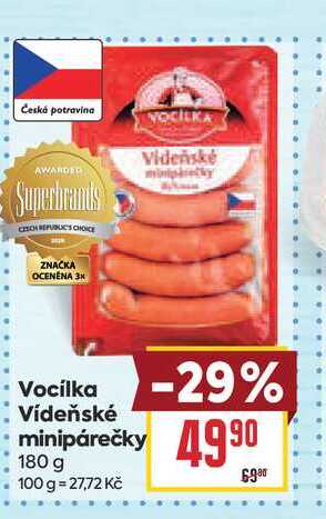 Vocilka Vídeňské  minipárečky 180 g 