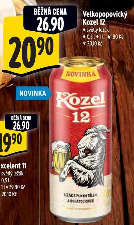 Velkopopovický Kozel 12, 0,5 l 