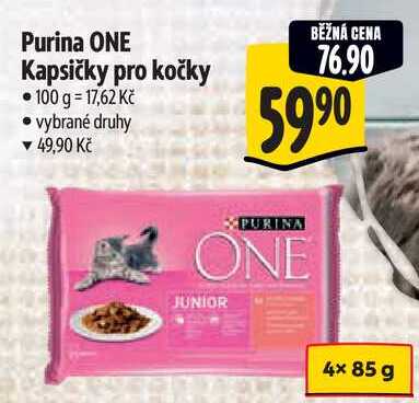 Purina ONE Kapsičky pro kočky, 4x 85 g