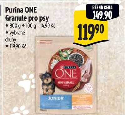 Purina ONE Granule pro psy, 800 g